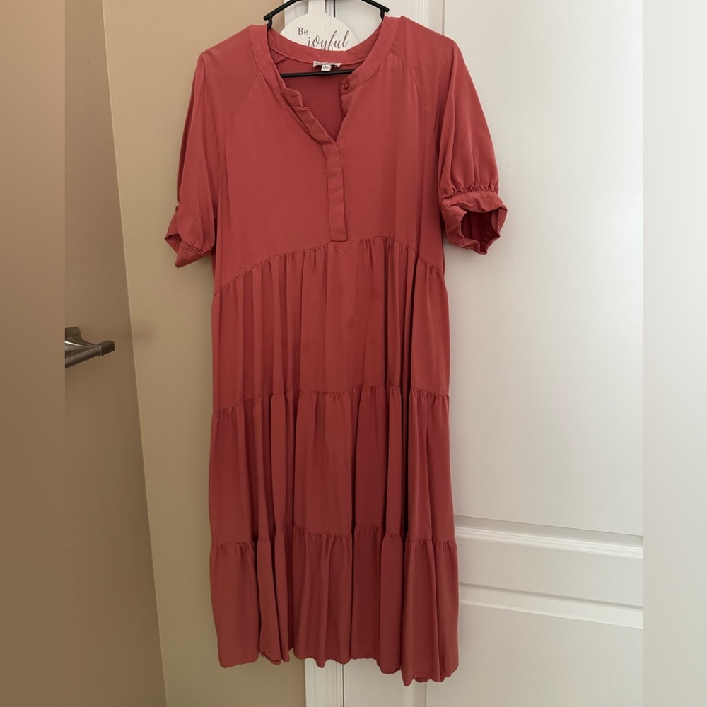 Wonderly Terracotta Midi Dress